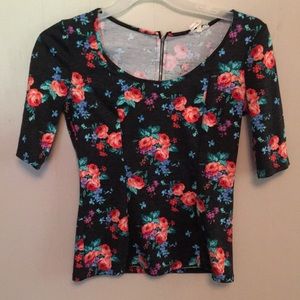 Zippered back cute top